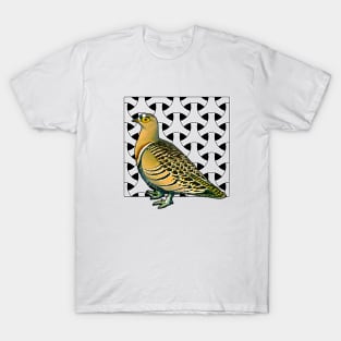 Yellow dove with decorated background T-Shirt